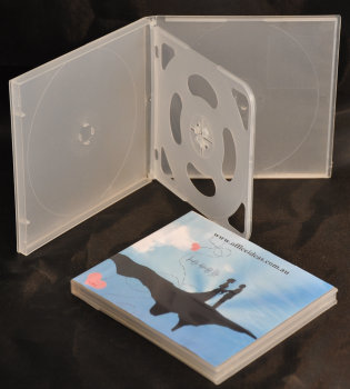 10mm Quadruple PP short DVD case (Semi clear)